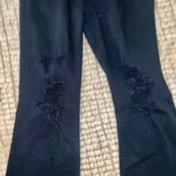 J Brand Maria Flare Bashed Black Jeans - Picture 4 of 5